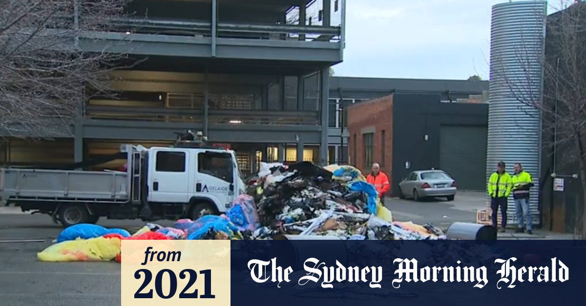 Video Driver forced to dump rubbish load in Adelaide car park after